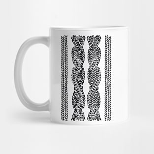 Cable Knit 1 Black Mug